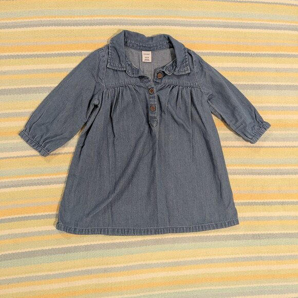 ⭐ Old Navy chambray dress size 6-12 months - Picture 1 of 5